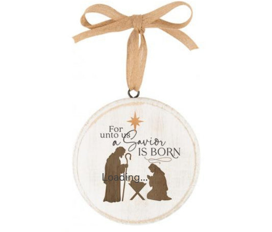 Savior Is Born Ornament - Southern Grace Creations