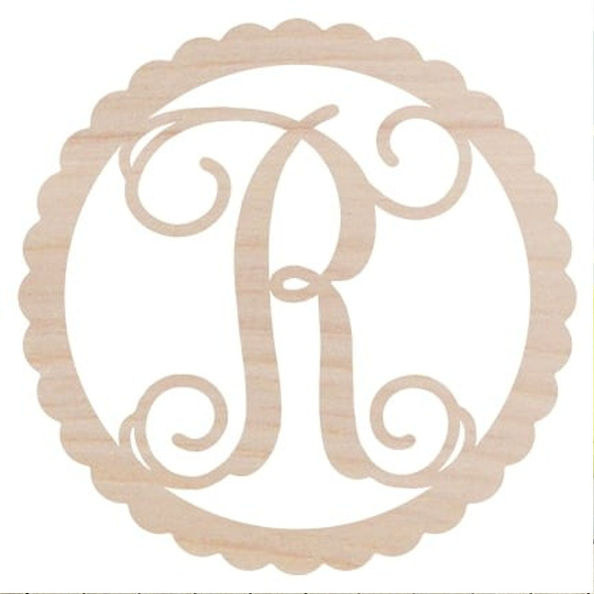 Scallop Design Wood Monogram - Southern Grace Creations