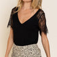 Scallop Trim Lace Short Sleeve Top - Southern Grace Creations