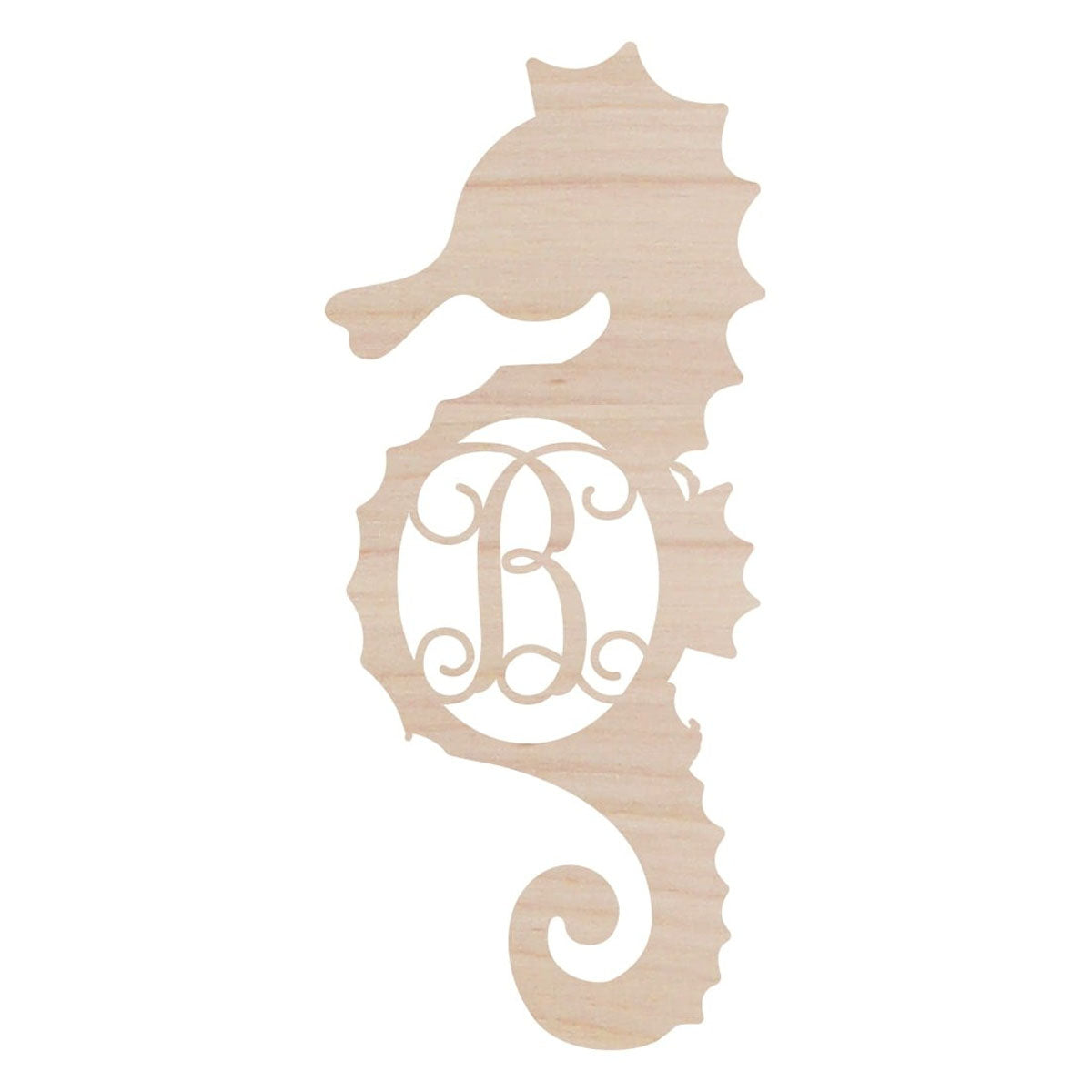 Seahorse Wood Monogram - Southern Grace Creations