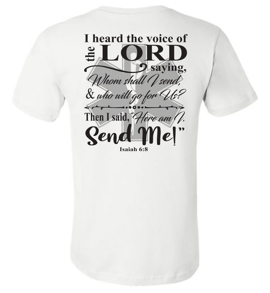 Send Me - EMS - White Short-Sleeve Tee - Southern Grace Creations