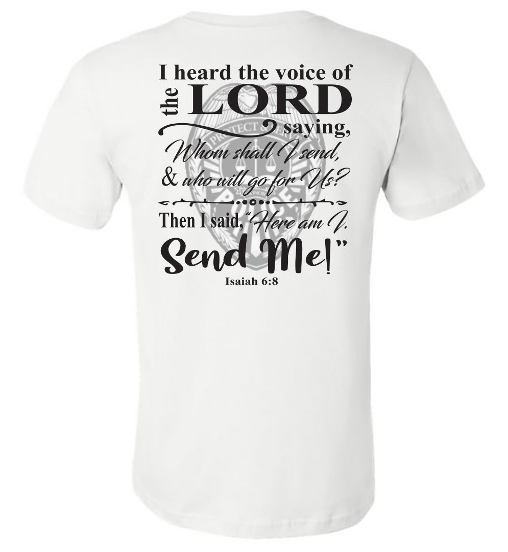 Send Me - Police - White Short-Sleeve Tee - Southern Grace Creations