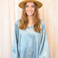 Shine Bright Blouse-Baby Blue - Southern Grace Creations