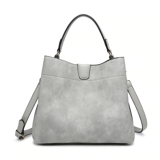 Simple but Perfect Grey Satchel - Southern Grace Creations