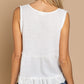 Sleeveless V neck Mini Babydoll Tank Top - Southern Grace Creations