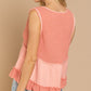Sleeveless V neck Mini Babydoll Tank Top - Southern Grace Creations