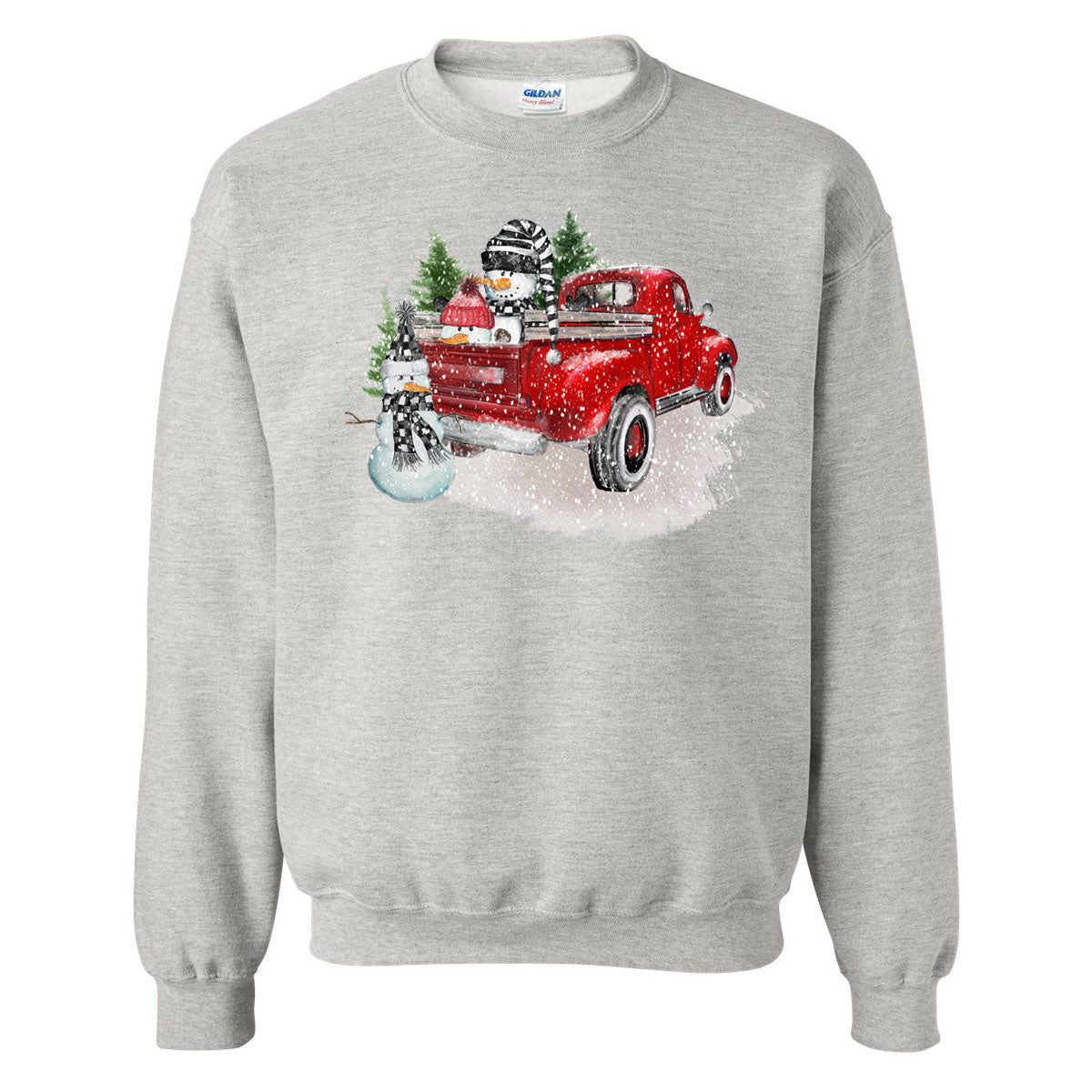 Snowman Truck - Ash Sweatshirt - Southern Grace Creations
