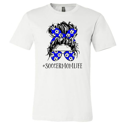 #SoccerMomLife - White (Tee/Hoodie/Sweatshirt) - Southern Grace Creations