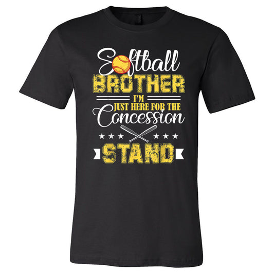 Softball Brother I'm Her For The Concession Stand - Black Tee - Southern Grace Creations