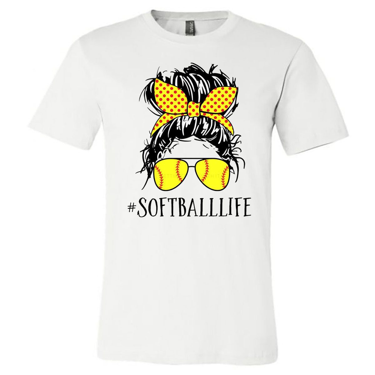 #SoftballLife - White Tee (Tee/Hoodie/Sweatshirt) - Southern Grace Creations