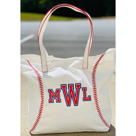 Stitch Baseball Tote - Southern Grace Creations