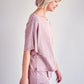 Stone Washed Shorts - Dusty Mauve - Southern Grace Creations