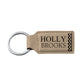TAN FAUX LEATHER KEYCHAIN - ENGRAVABLE - Southern Grace Creations