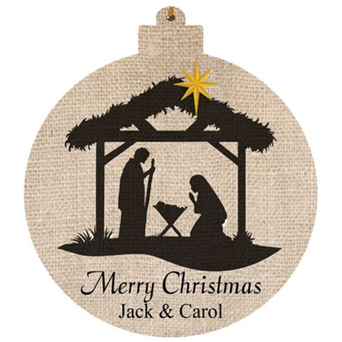THE REASON FOR THE SEASON NATIVITY ORNAMENT- ENGRAVABLE - Southern Grace Creations