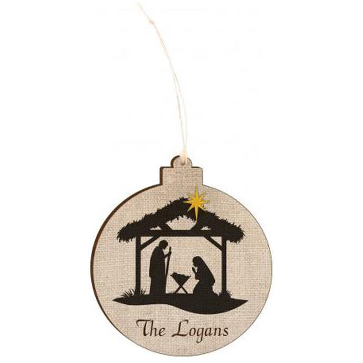 THE REASON FOR THE SEASON NATIVITY ORNAMENT- ENGRAVABLE - Southern Grace Creations