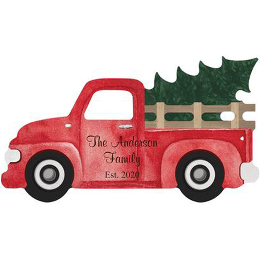 TRUCK W/ TREE SIGN - ENGRAVABLE - Southern Grace Creations