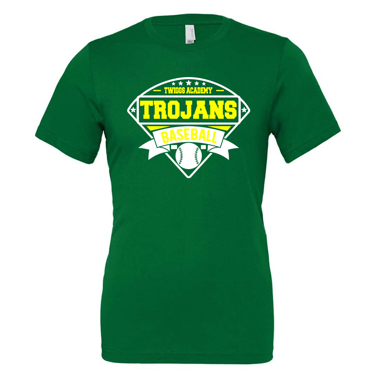 TWIGGS ACADEMY - TWIGGS academy TROJANS baseball field - Kelly (Tee/DriFit/Hoodie/Sweatshirt) - Southern Grace Creations