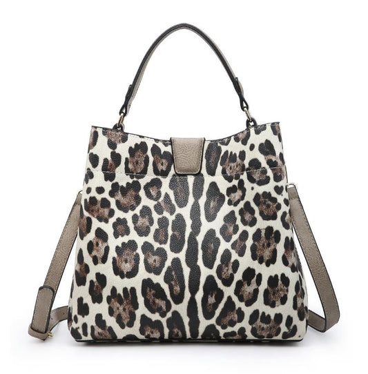 Tati  Snow Leopard Bag-monogramable - Southern Grace Creations