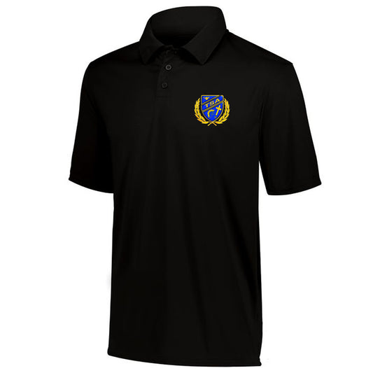 Tattnall - Adult DriFit Moisture Wicking Polo with Crest - Black (5017) - Southern Grace Creations