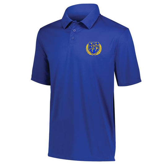 Tattnall - Adult DriFit Moisture Wicking Polo with Crest - Royal (5017) - Southern Grace Creations