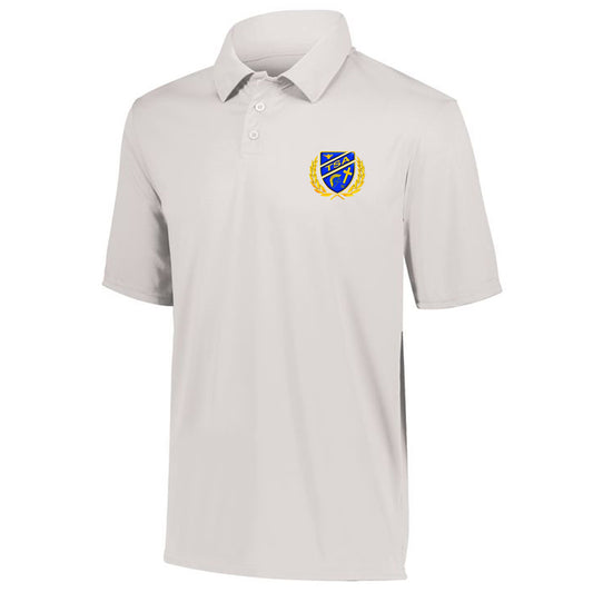 Tattnall - Adult DriFit Moisture Wicking Polo with Crest - White (5017) - Southern Grace Creations