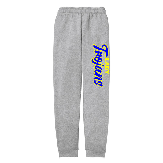 Tattnall - Athletic Heather Joggers with Lady Trojans (PC78J) - Southern Grace Creations
