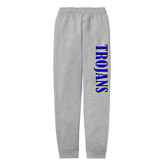 Tattnall - Athletic Heather Joggers with Trojans (PC78J) - Southern Grace Creations