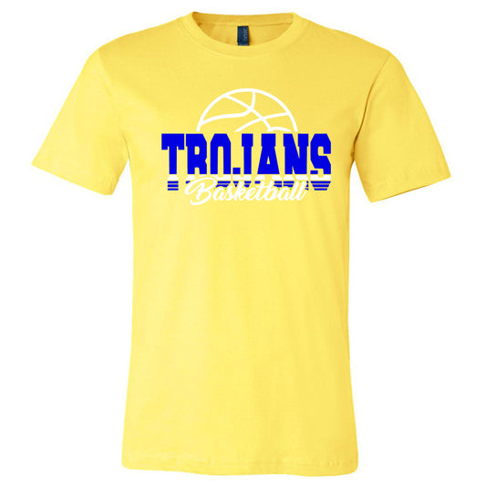 Tattnall - Basketball Trojans Basketball - Yellow (Tee/DriFit/Hoodie/Sweatshirt) - Southern Grace Creations