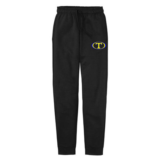 Tattnall - Black Joggers with Oval T (PC78J) - Southern Grace Creations