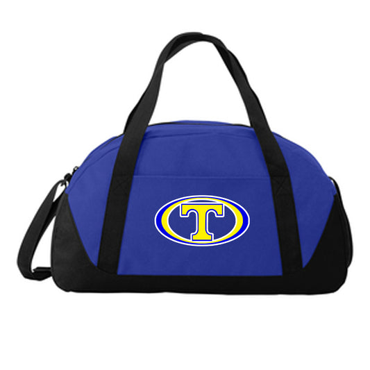 Tattnall - Dome Duffle Bag with Oval T - Royal/Black (BG818) - Southern Grace Creations