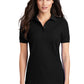 Tattnall - Ladies Cotton Pique Polo with Crest - Black (LKP155) - Southern Grace Creations