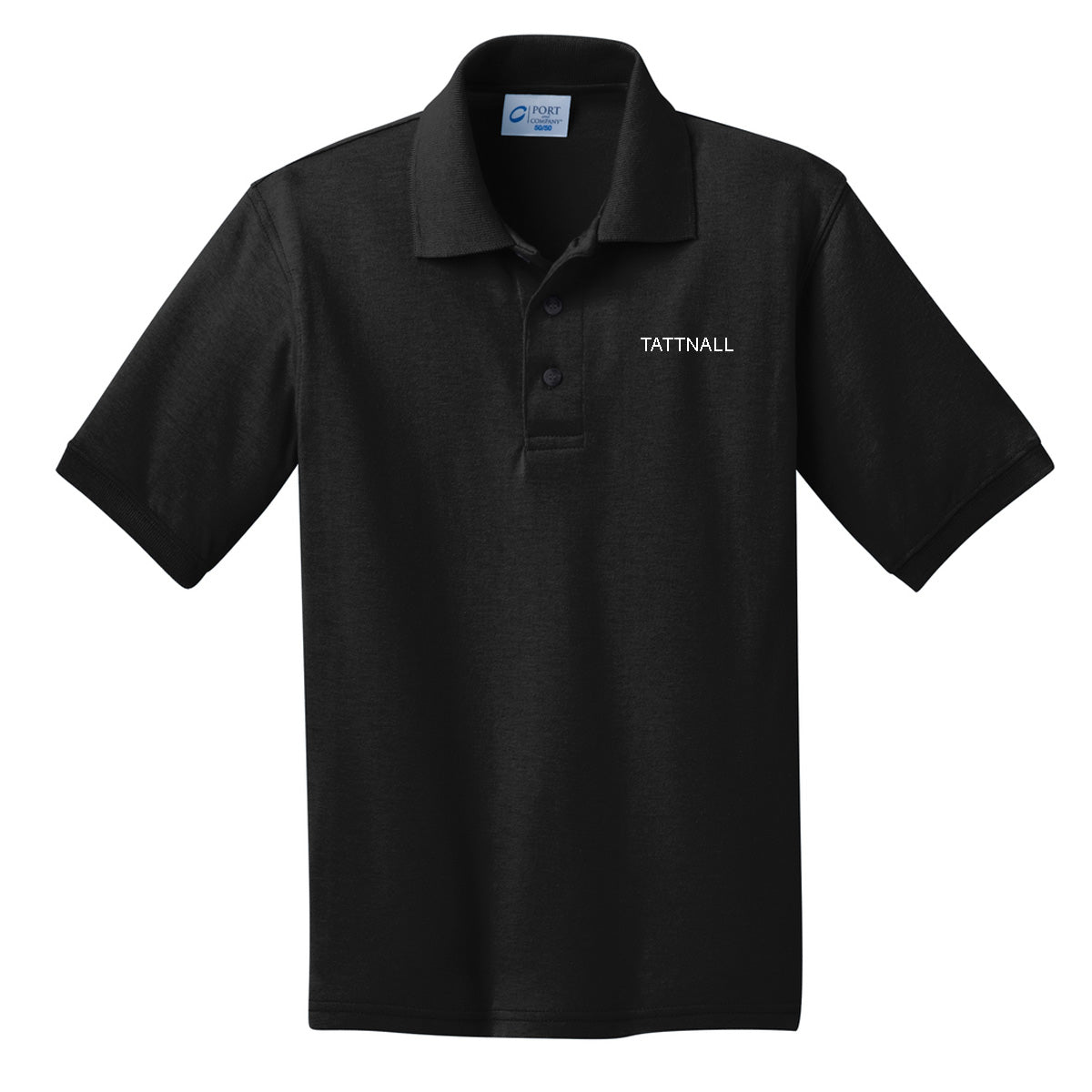 Tattnall - Toddler/Youth Polo with Tattnall - Black (KP55Y) - Southern Grace Creations