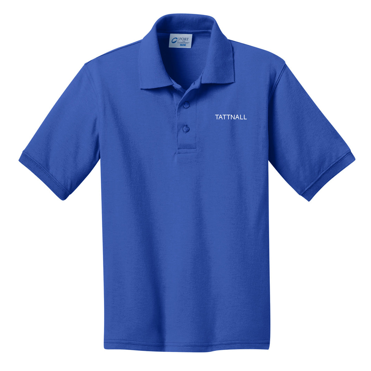 Tattnall - Toddler/Youth Polo with Tattnall - Royal (KP55Y) - Southern Grace Creations