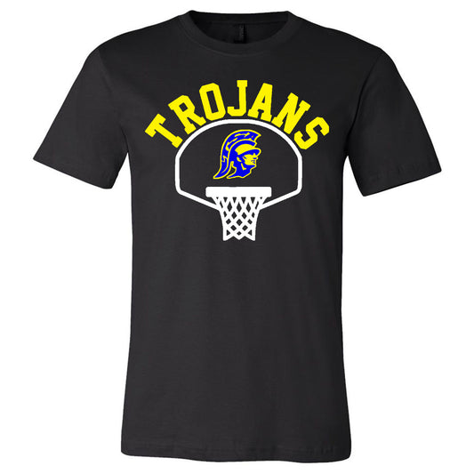 Tattnall - Trojans Basketball Net - Black (Tee/DriFit/Hoodie/Sweatshirt) - Southern Grace Creations
