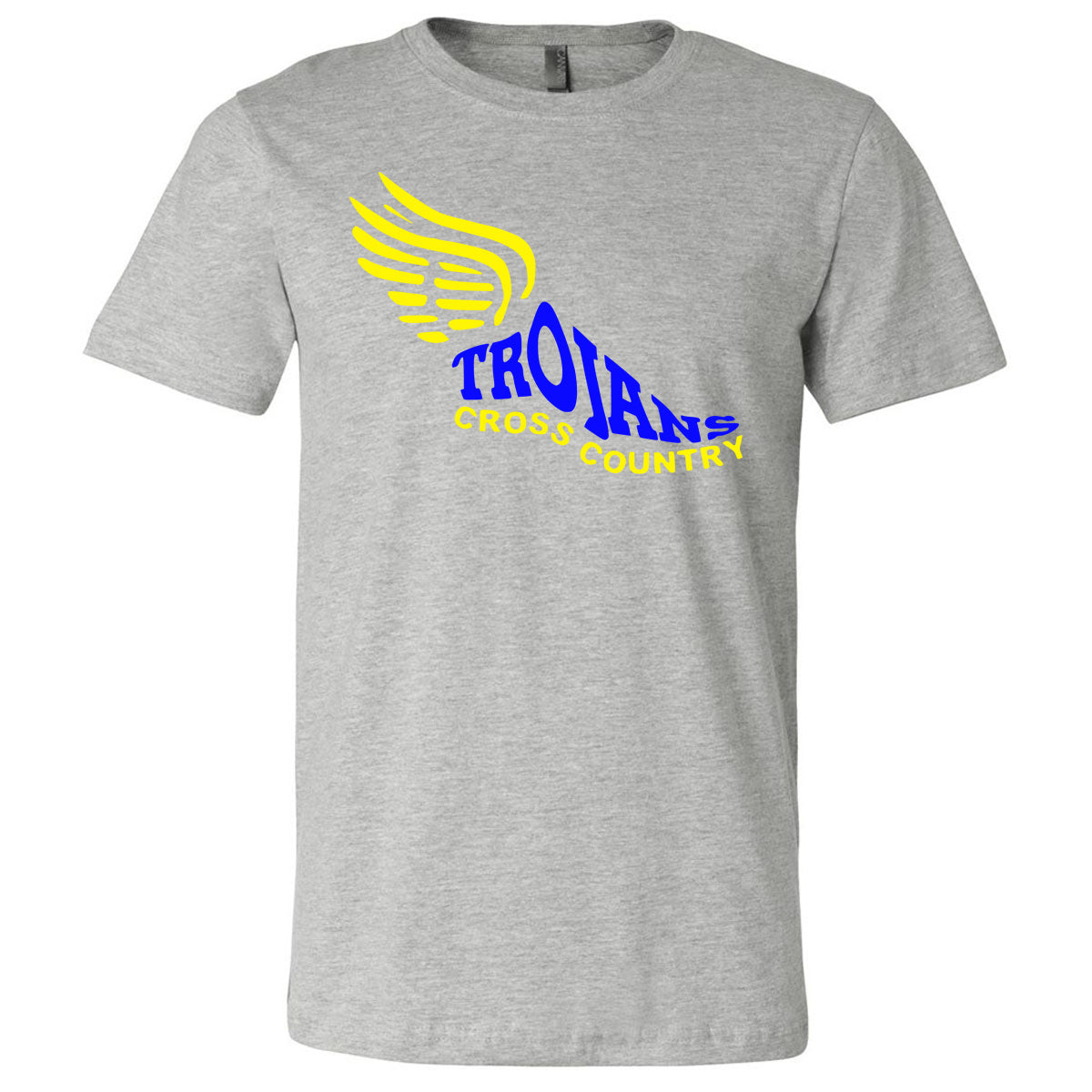 Tattnall - Trojans Cross Country with Wings - Athletic Heather (Tee/DriFit/Hoodie/Sweatshirt) - Southern Grace Creations