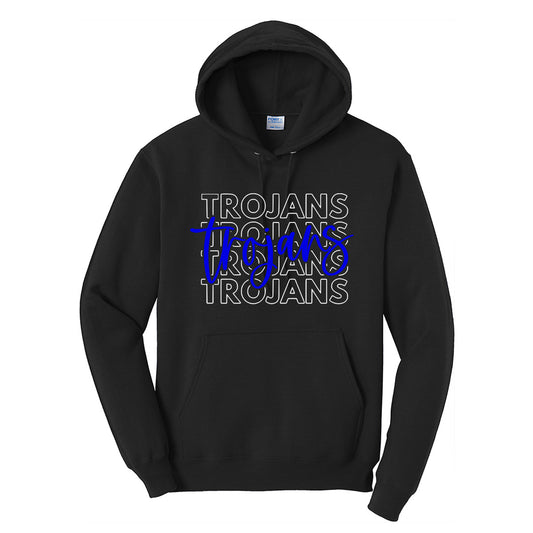 Tattnall - Trojans Trojans Trojans 1 - Black (Tee/DriFit/Hoodie/Sweatshirt) - Southern Grace Creations