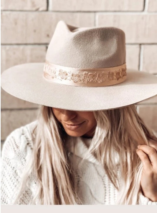 The Lucille Rancher Hat-Beige - Southern Grace Creations