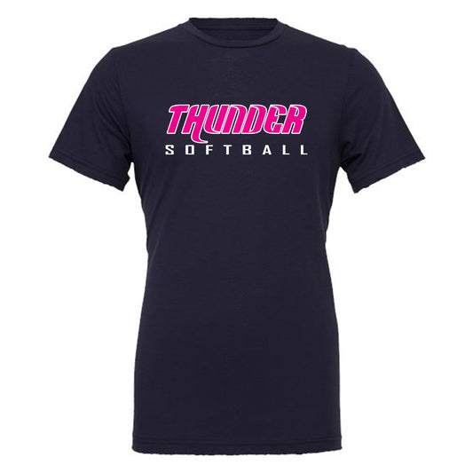 Thunder - Thunder Softball - Hard Sports - Navy Cotton Short Sleeves Tee - Southern Grace Creations