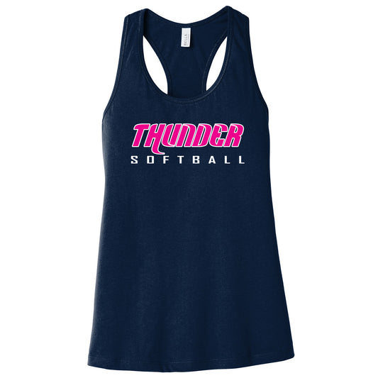 Thunder - Thunder Softball - Hard Sports - Navy Racerback Tank - Southern Grace Creations