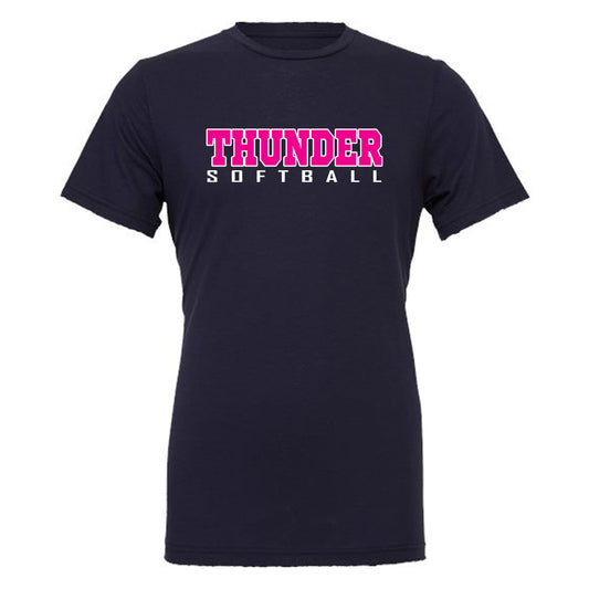 Thunder - Thunder Softball - Sports World - Navy Cotton Short Sleeves Tee - Southern Grace Creations