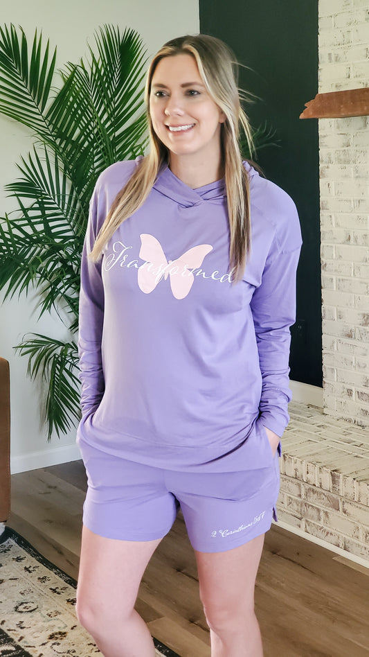 Transformed Soft Knit Hoodie & Shorts Set - Southern Grace Creations
