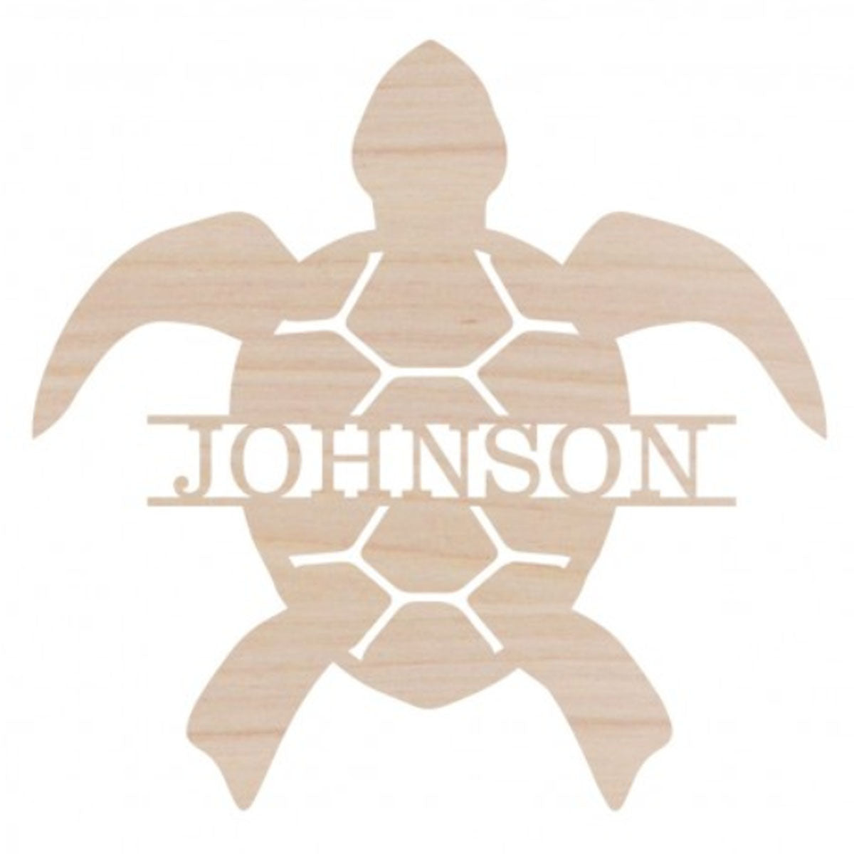Turtle Name Design Wood Monogram - Southern Grace Creations