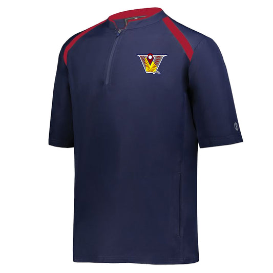 Velo FP - Clubhouse Short Sleeve Cage Jacket - Navy/Scarlet (229581/229681) - Southern Grace Creations