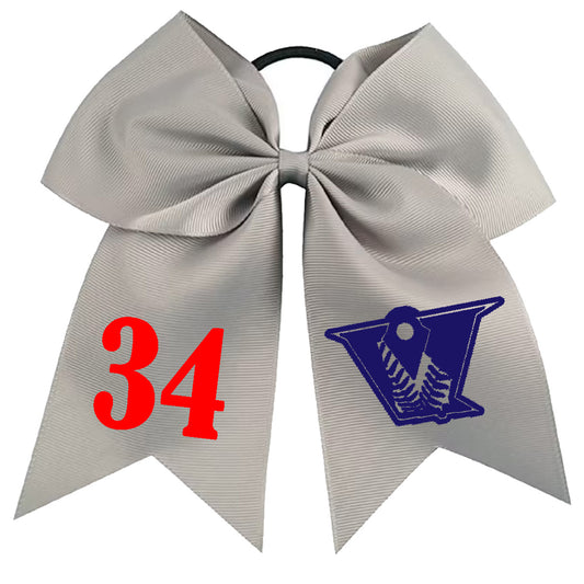 Velo FP - Ponytail Bow - Grey - Southern Grace Creations