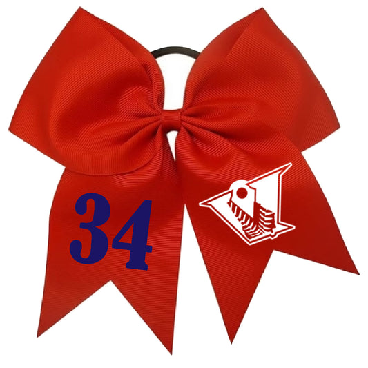 Velo FP - Ponytail Bow - Red - Southern Grace Creations