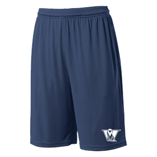 Velo FP - Sport-Tek PosiCharge Competitor Pocketed Short - Navy (ST355P/YST355P) - Southern Grace Creations