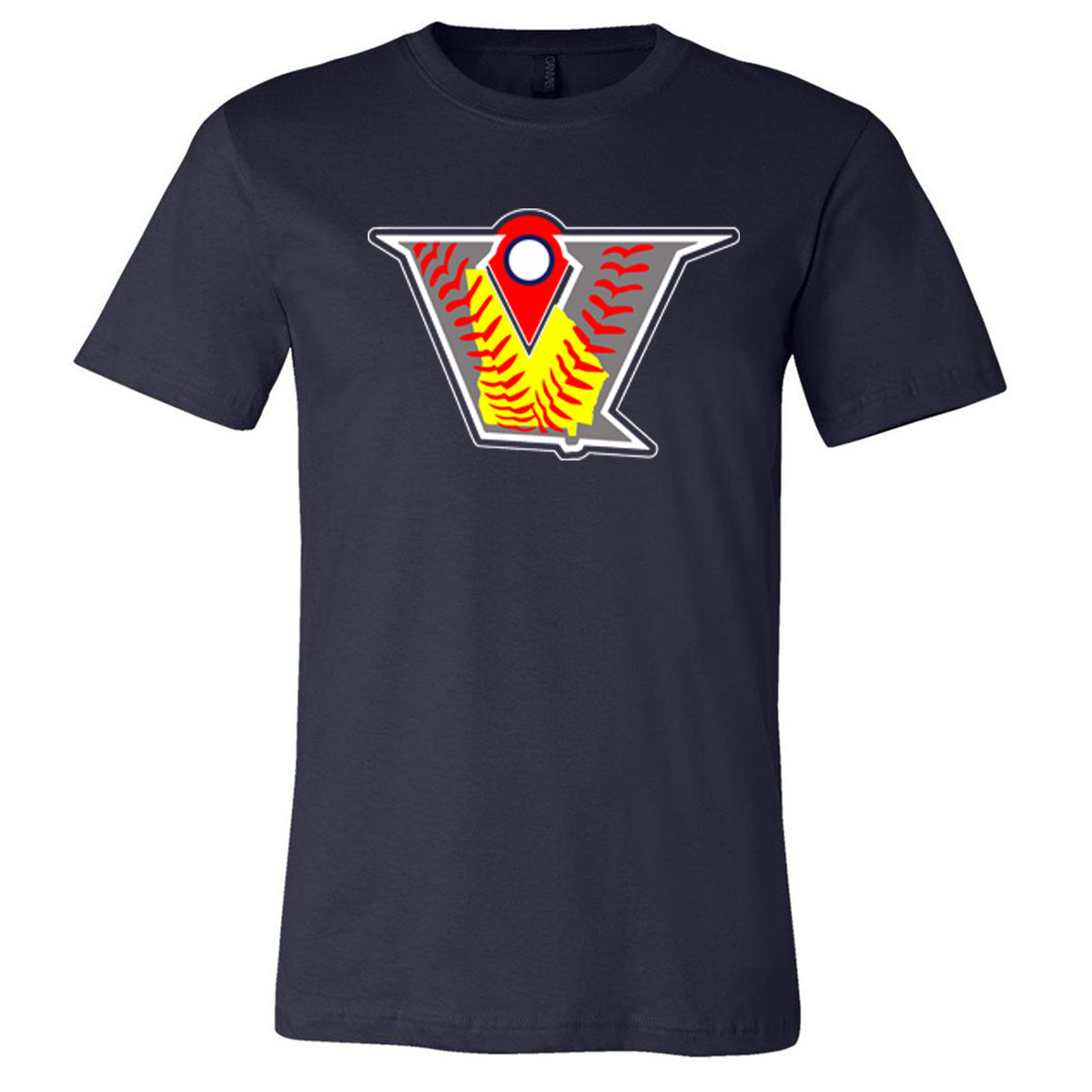 Velo FP - Velo Softball Logo - PrACTice Like A Champion - Navy Short Sleeve (Tee/Hoodie/Sweatshirt) - Southern Grace Creations