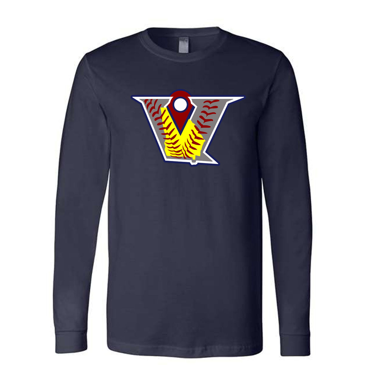 Velo FP - Velocity Fastpitch Logo - Navy (Tee/Hoodie/Sweatshirt) - Southern Grace Creations