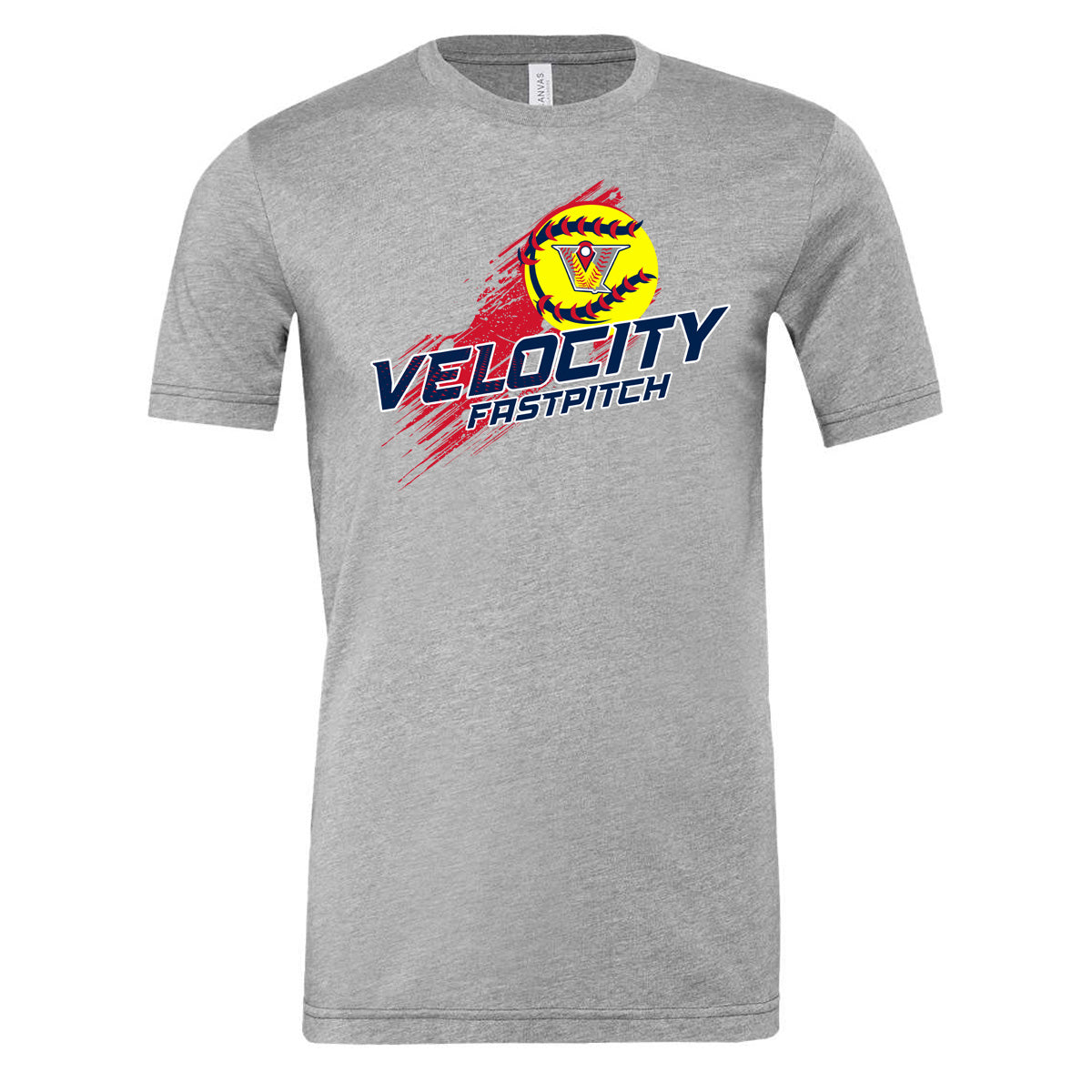 Velo FP - Velocity Fastpitch Streak - Athletic Heather (Tee/Hoodie/Sweatshirt) - Southern Grace Creations