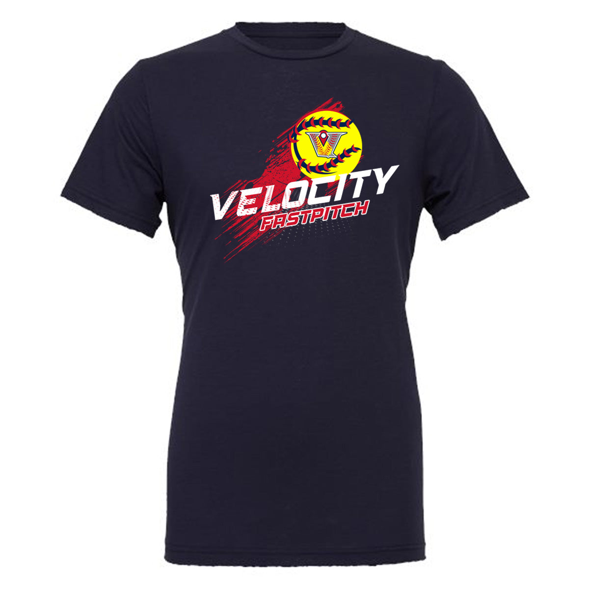 Velo FP - Velocity Fastpitch Streak - Navy (Tee/Hoodie/Sweatshirt) - Southern Grace Creations